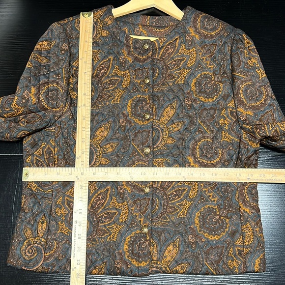 F.A. Chatta Paisley Quilt Button Up Jacket - Picture 3 of 6
